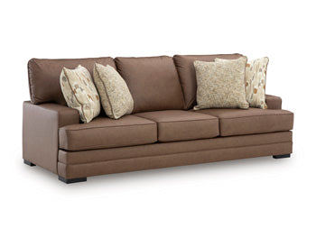 VillaCourt sofa and loveseat set, Caramel, 7490938: original manufacturer image; only listed sofa and loveseat included. Castillo Furniture, Philadelphia.