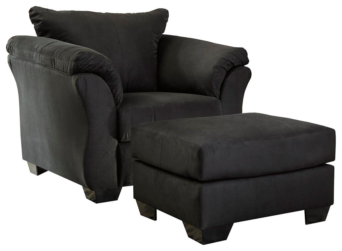 Darcy Chair and Ottoman - 75008U3 - product view or room setting; complete kit and included component views (supplier image 10)