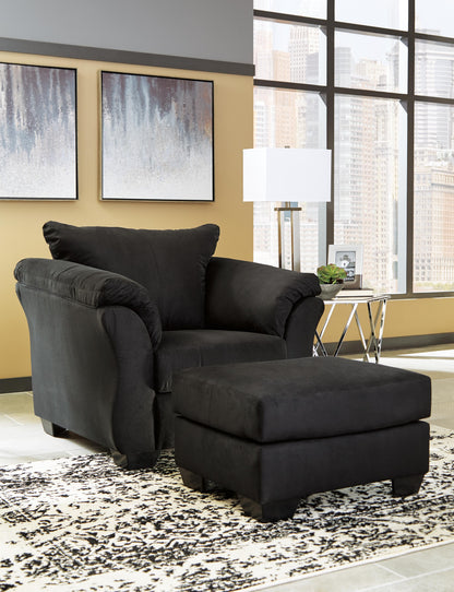 Darcy Chair and Ottoman - 75008U3 - product view or room setting; complete kit and included component views (supplier image 11)