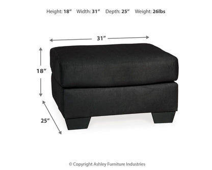 Darcy Chair and Ottoman - 75008U3 - approximate manufacturer dimensions (supplier image 16)