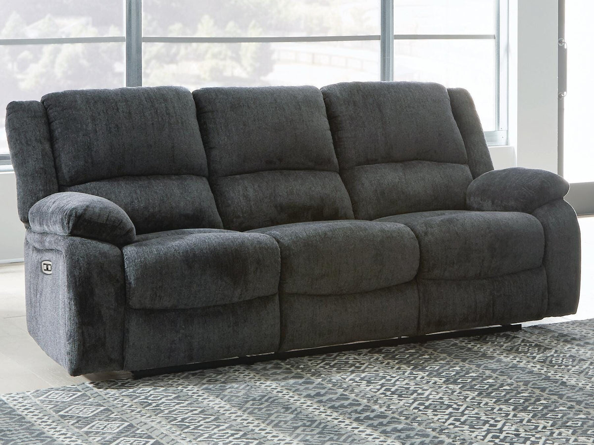 Draycoll sofa and loveseat set, Slate / Power, 7650487: original manufacturer image; only listed sofa and loveseat included. Castillo Furniture, Philadelphia.