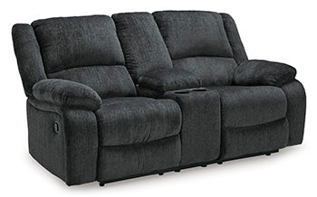 Draycoll sofa and loveseat set, Slate / Manual, 7650494: original manufacturer image; only listed sofa and loveseat included. Castillo Furniture, Philadelphia.