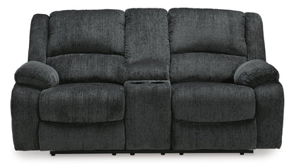 Draycoll Reclining Loveseat with Console - 7650496 - product view or room setting; only loveseat included (supplier image 4)