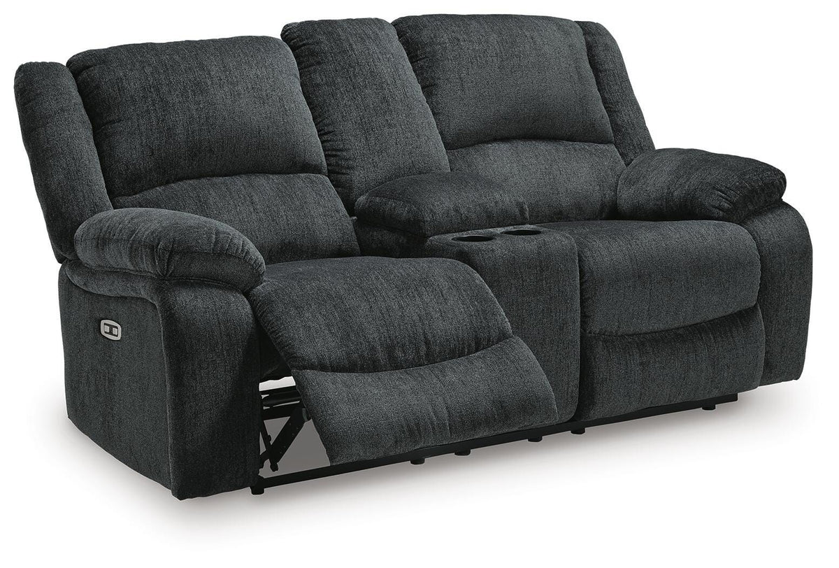 Draycoll Reclining Loveseat with Console - 7650496 - product view or room setting; only loveseat included (supplier image 3)
