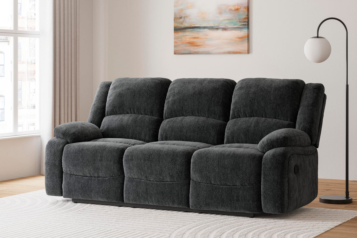 Draycoll sofa and loveseat set, Slate / Manual, 7650488: original manufacturer image; only listed sofa and loveseat included. Castillo Furniture, Philadelphia.