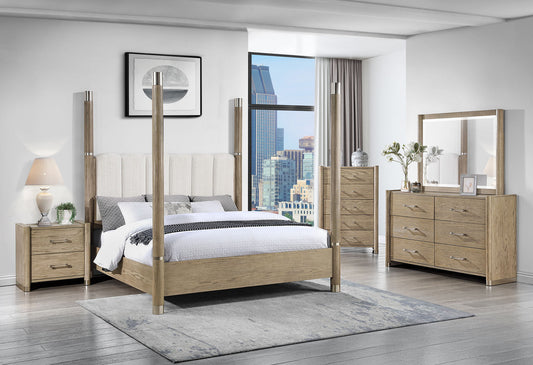 Santo - 5 Piece Bedroom Set - Light Brown