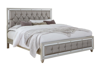 Riley - Bed - Silver