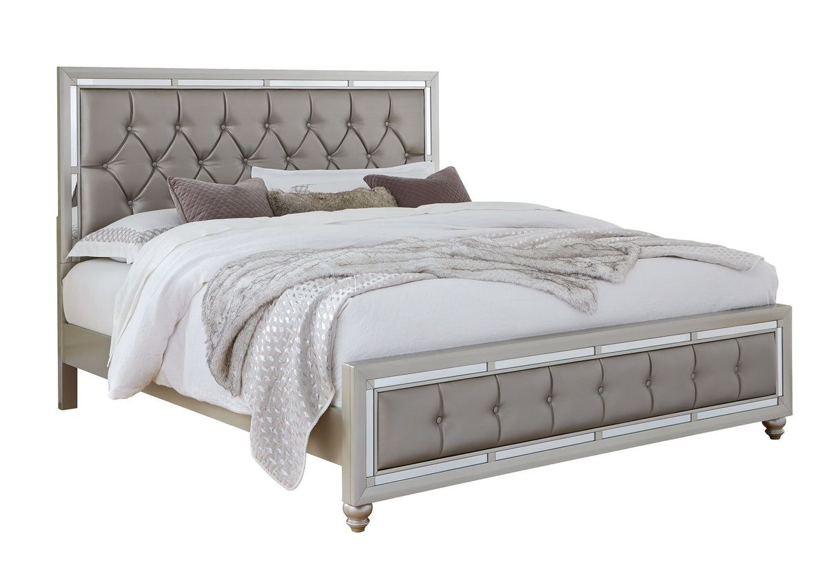 Riley - Bed - Silver