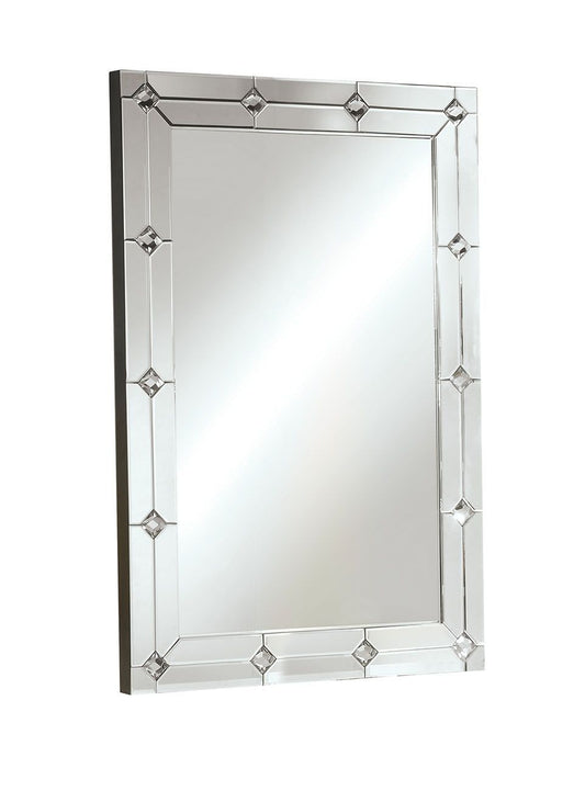 Hessa - Accent Mirror - Mirrored & Faux Rhinestones