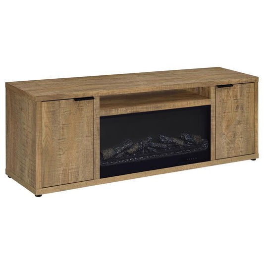 Fuller - 60" 2-Door TV Stand Fireplace Media Console - Mango
