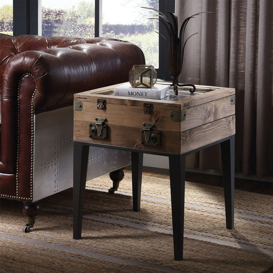 Kolin - Accent Table - Rustic Oak & Matte Gray