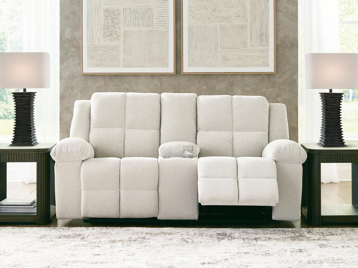 Orlen Reclining Loveseat with Console - 8160294 - product view or room setting; only loveseat included (supplier image 6)