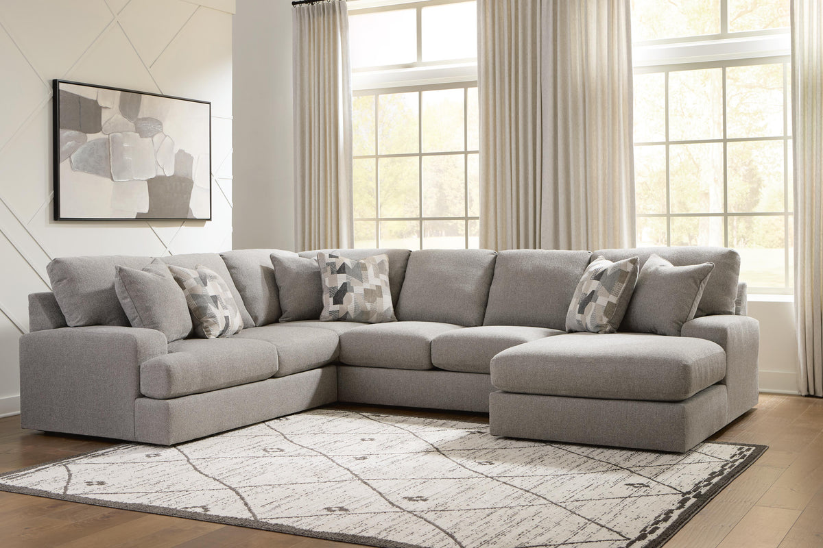 Lindon Sectional - 84704S4 - product view or room setting; complete kit and included component views (supplier image 2)