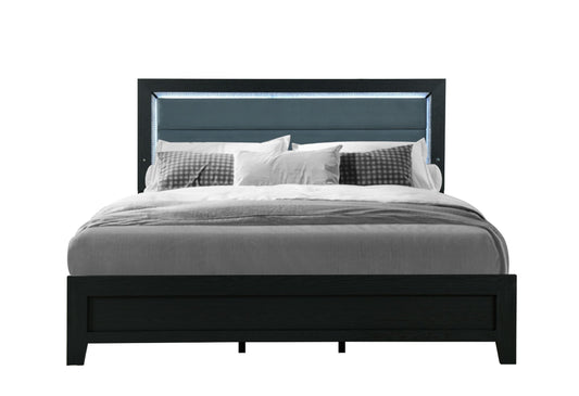 Reid - Bed With LED - Black
