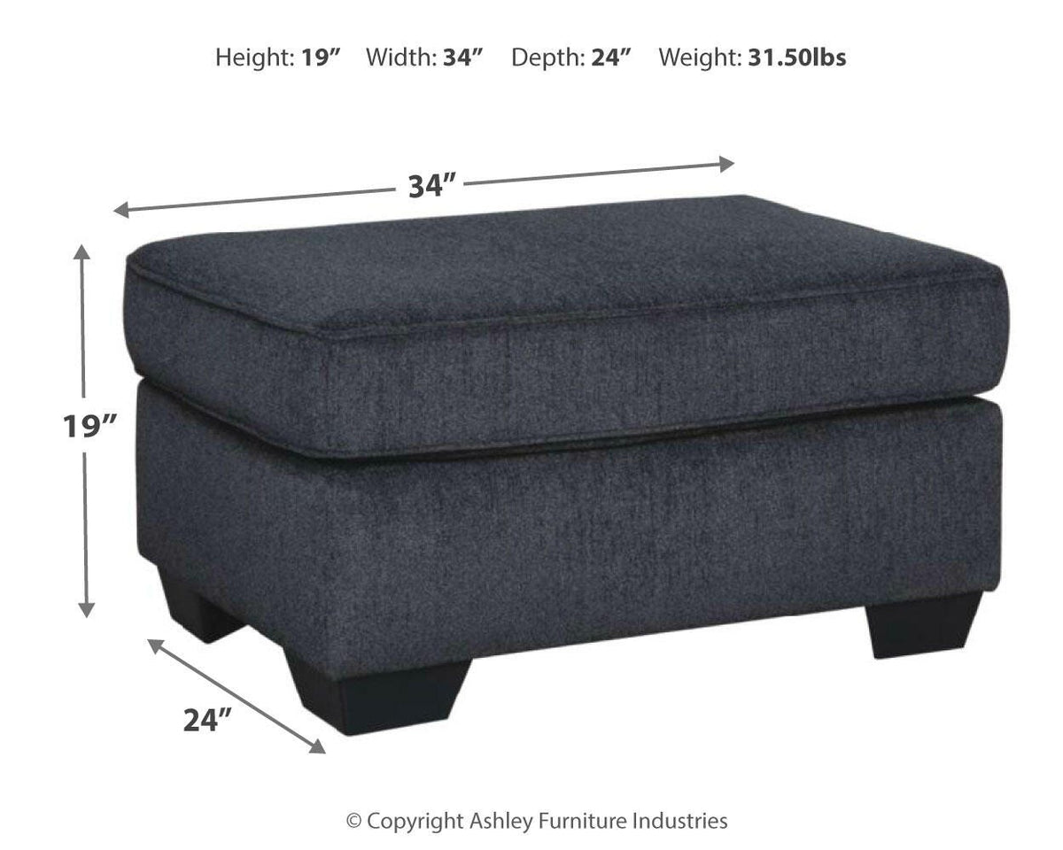 Altari Ottoman - 8721314 - approximate manufacturer dimensions (supplier image 4)
