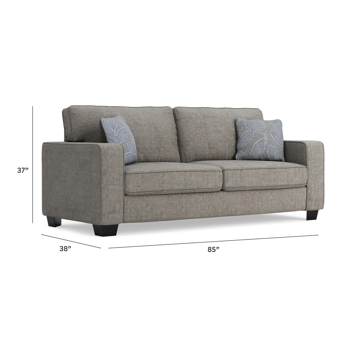 Altari Queen Sofa Sleeper - 8721439 - approximate manufacturer dimensions (supplier image 17)
