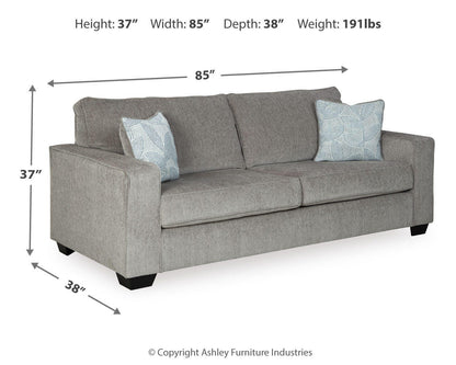 Altari Queen Sofa Sleeper - 8721439 - approximate manufacturer dimensions (supplier image 12)