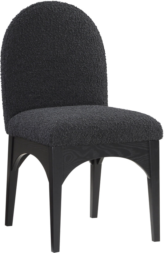 Waldorf - Boucle Dining Side Chair With Black Legs