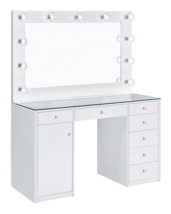 Acena - 7-Drawer Vanity Set With Lighting