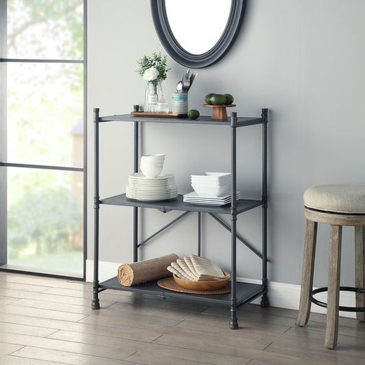 Cordelia - Console Table - Sandy Black, Dark Bronze Hand-Brushed