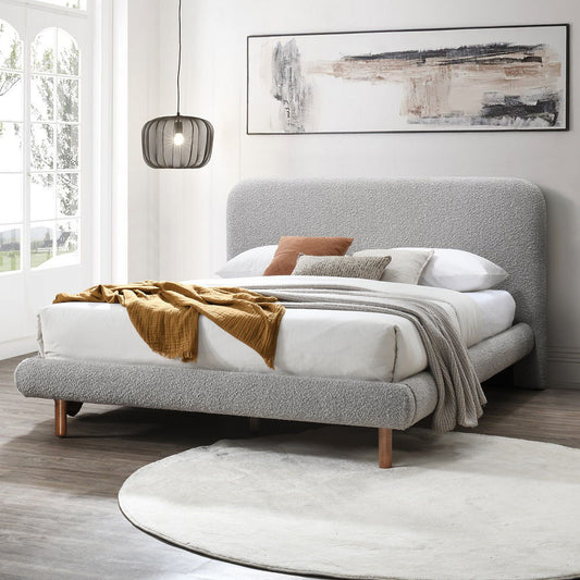 Cleo - Bedroom Set - Gray Boucle