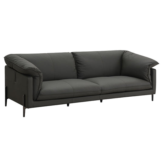 Tadi - Sofa & Loveseat Set - Black Top Grain Leather
