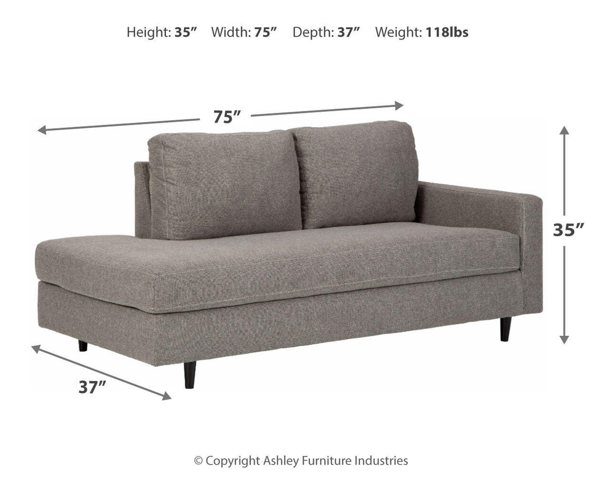 Lyman Right-Arm Facing Corner Chaise - 9330317 - approximate manufacturer dimensions (supplier image 7)