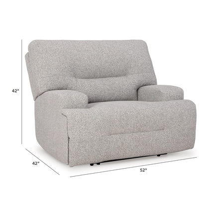 Acklen Place Oversized Power Recliner - 9360582 - approximate manufacturer dimensions (supplier image 14)