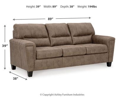 Navi Queen Sofa Sleeper - 9400439 - approximate manufacturer dimensions (supplier image 17)