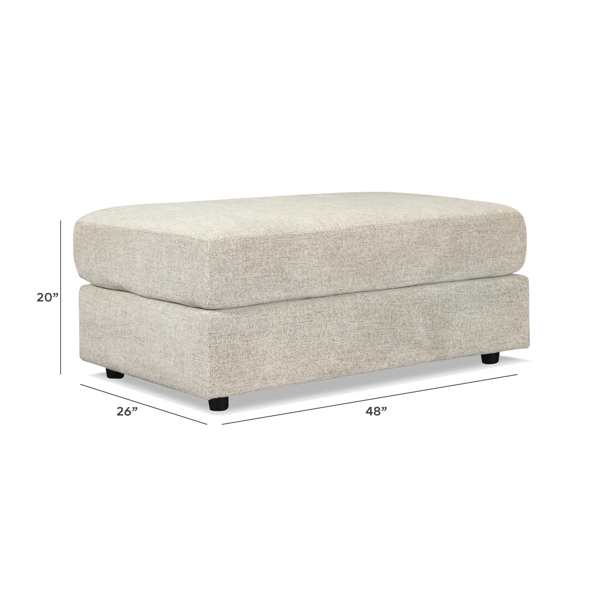 Soletren Chair and Ottoman - 95104U1 - approximate manufacturer dimensions (supplier image 13)