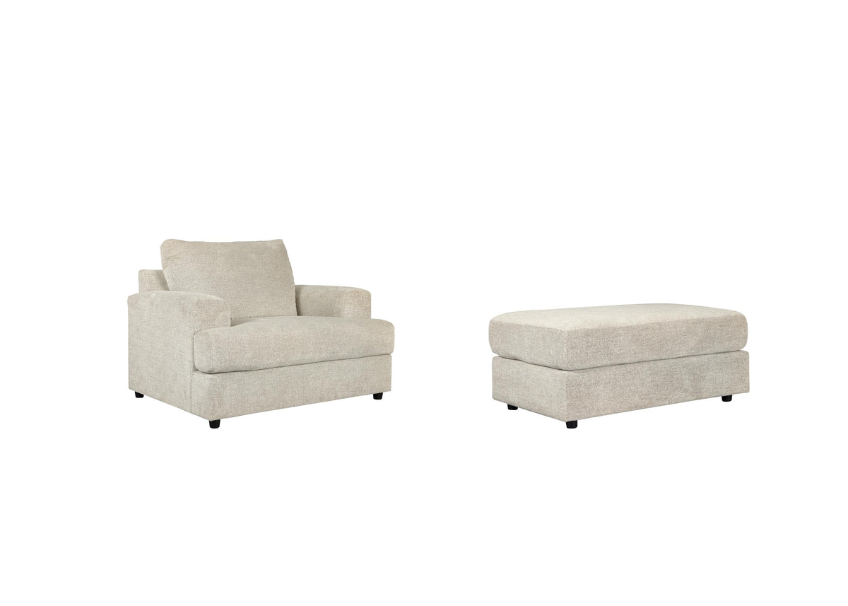 Soletren Chair and Ottoman - 95104U1 - product view or room setting; complete kit and included component views (supplier image 1)