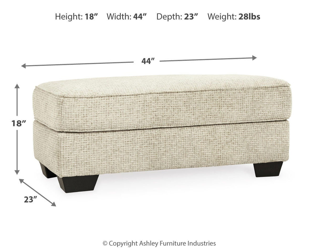 Monaghan Ottoman - 9620514 - approximate manufacturer dimensions (supplier image 4)
