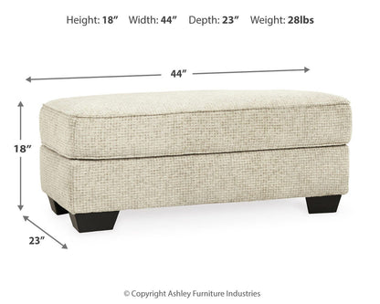 Monaghan Ottoman - 9620514 - approximate manufacturer dimensions (supplier image 4)
