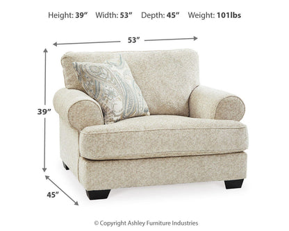 Monaghan Oversized Chair - 9620523 - approximate manufacturer dimensions (supplier image 4)