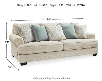 Monaghan Sofa - 9620538 - approximate manufacturer dimensions (supplier image 4)