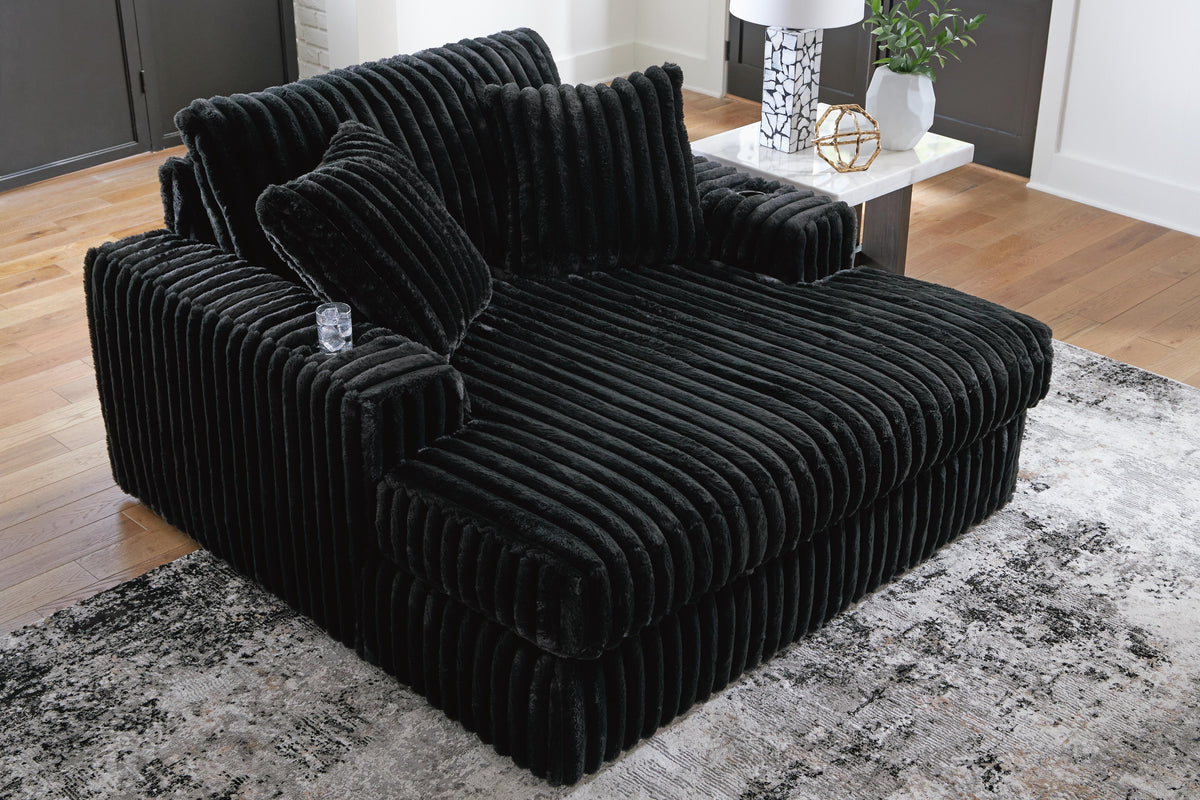 Midnight-Madness Oversized Chaise - 9810315 - product view or room setting; only chaise lounge included (supplier image 6)