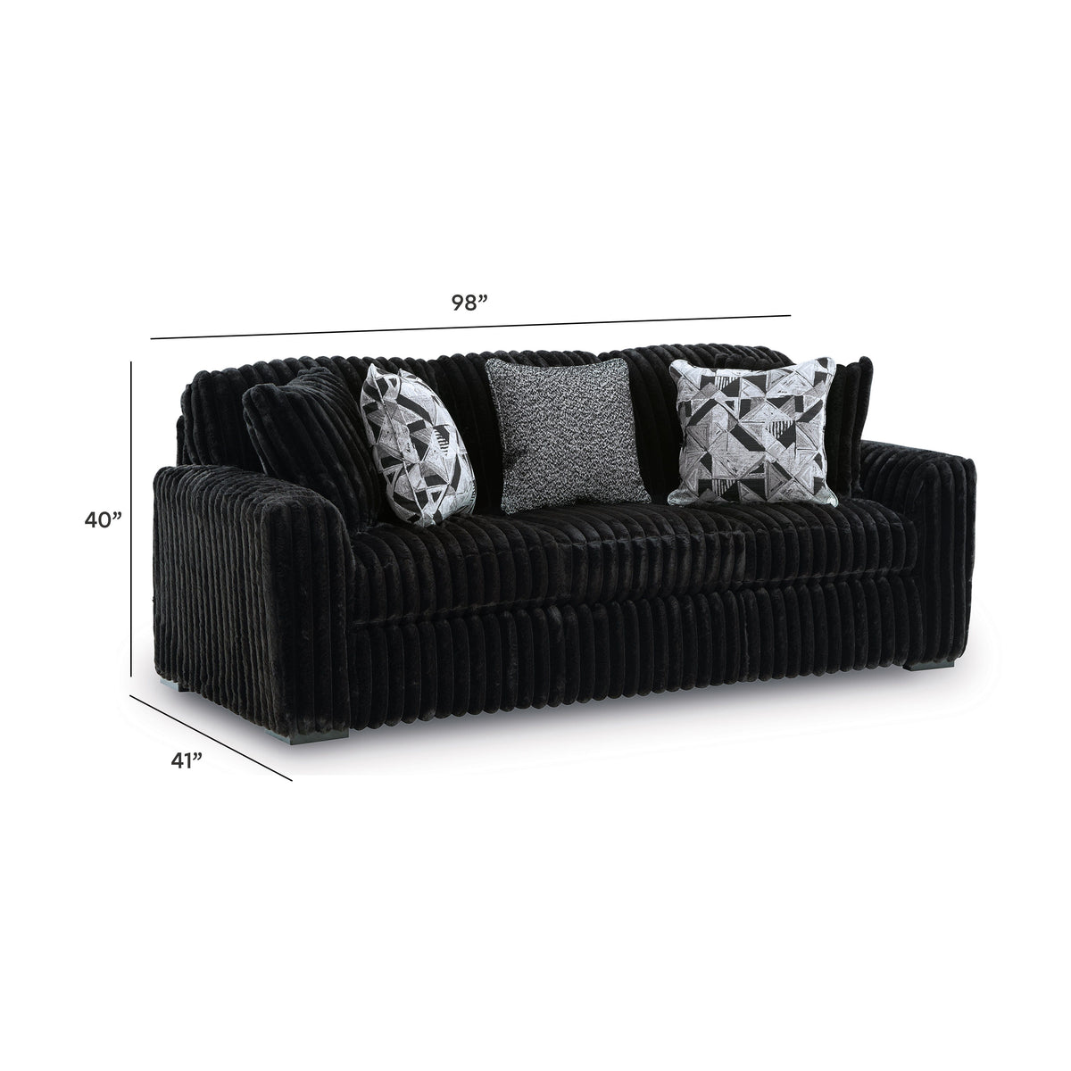 Midnight-Madness Living Room Sets - 98103U9, 98103U13, 98103U14, 98103U16 - approximate manufacturer dimensions (supplier image 85)