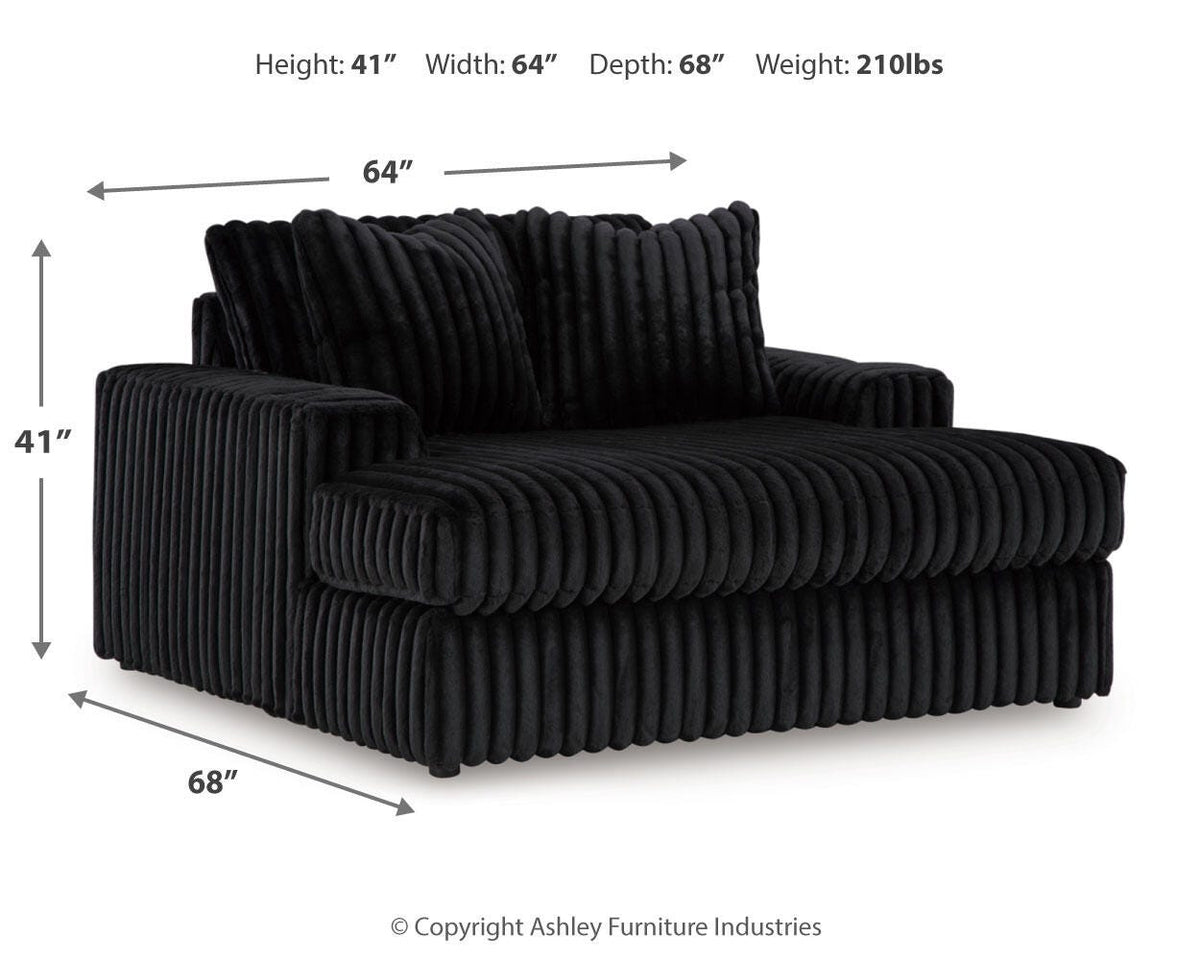 Midnight-Madness Oversized Chaise - 9810315 - approximate manufacturer dimensions (supplier image 10)