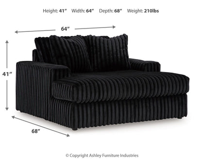 Midnight-Madness Oversized Chaise - 9810315 - approximate manufacturer dimensions (supplier image 10)