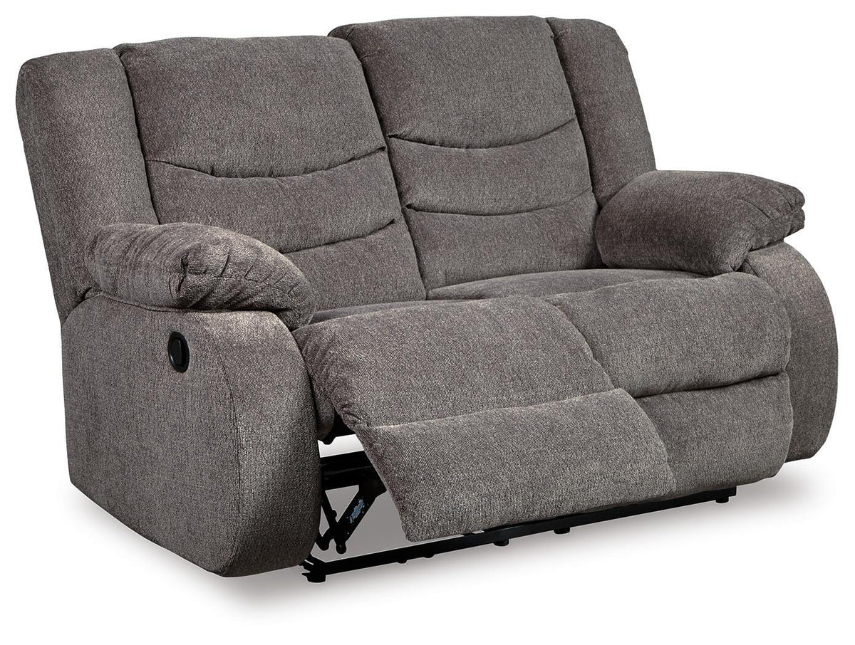 Tulen Reclining Loveseat - 9860686 - product view or room setting; only loveseat included (supplier image 3)
