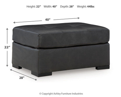 Brindley Pier Oversized Accent Ottoman - 9950308 - approximate manufacturer dimensions (supplier image 7)