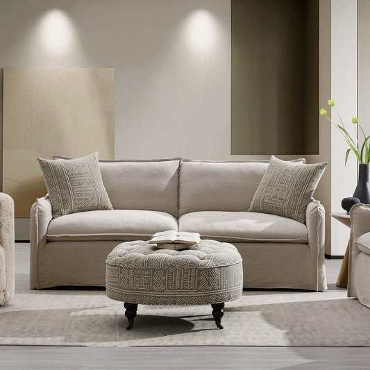 Upendo - Sofa & Loveseat Set - Beige Linen