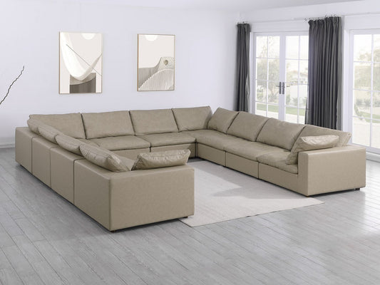 1100 - 10-Piece U-Shaped Sectional In Top-Grain Italian Leather