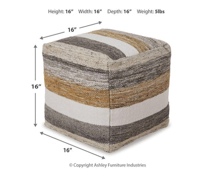 Josalind Pouf - A1000935 - approximate manufacturer dimensions (supplier image 5)