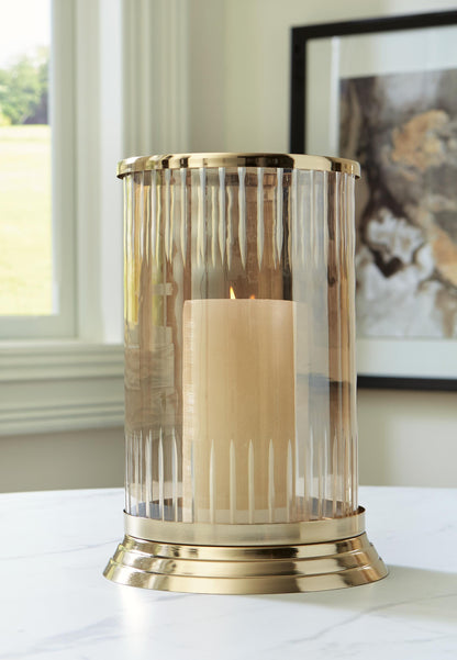 Aavinson Candle Holder - A2000687 - product view or room setting; only candle holder included (supplier image 7)