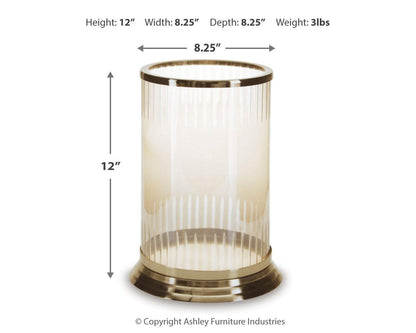 Aavinson Candle Holder - A2000688 - approximate manufacturer dimensions (supplier image 5)