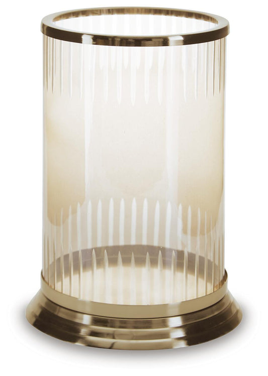Aavinson Candle Holder - A2000688 - product view or room setting; only candle holder included (supplier image 1)