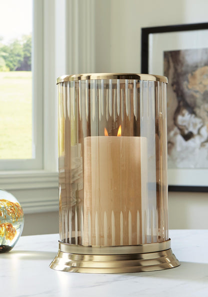 Aavinson Candle Holder - A2000688 - product view or room setting; only candle holder included (supplier image 2)