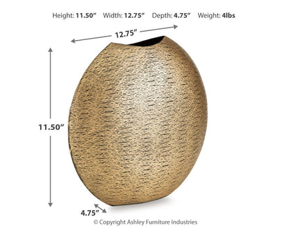Iansboro Vase - A2000696 - approximate manufacturer dimensions (supplier image 6)