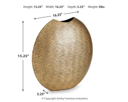 Iansboro Vase - A2000697 - approximate manufacturer dimensions (supplier image 12)